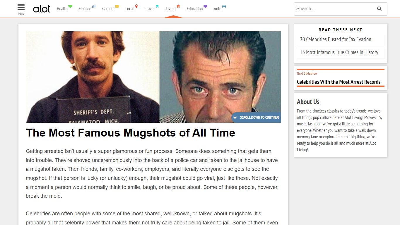 The Most Famous Mugshots of All Time - ALOT Living